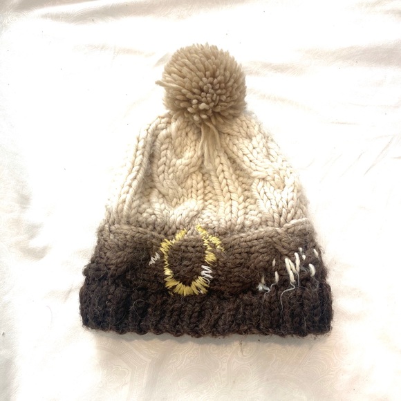 True Religion Brown Beige Ombré Wool Hat - Picture 1 of 6